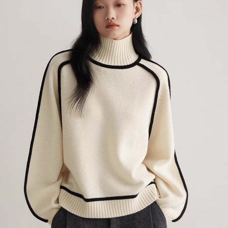 Sanira-Pull Rétro Élégant en Maille Douce