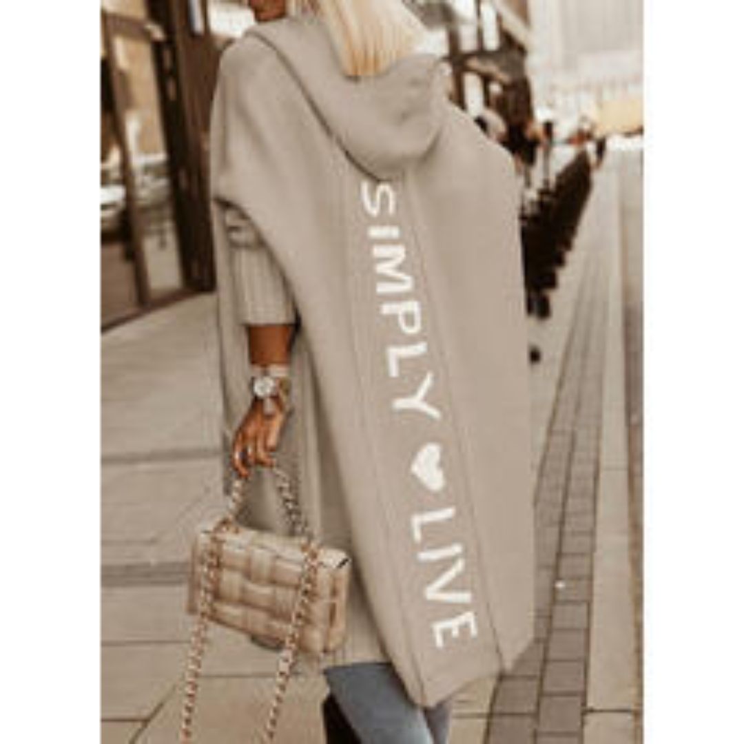 Crista Comfortabel Lang Vest met Capuchon: Warm, Stijlvol & Inspirerend