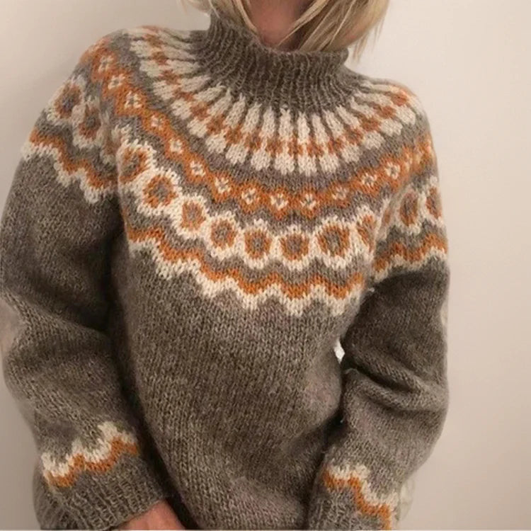 Orelia - Pull Rétro Élégant d'Hiver