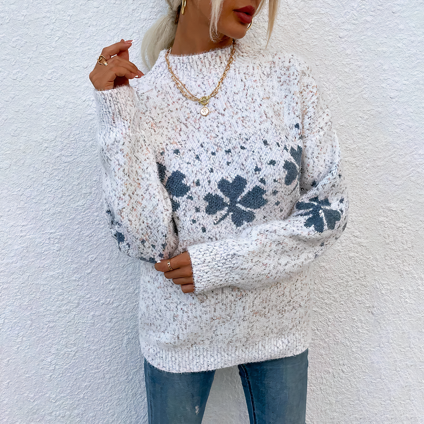 Alinaé - Pull à Motif Trèfle