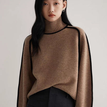 Sanira-Pull Rétro Élégant en Maille Douce