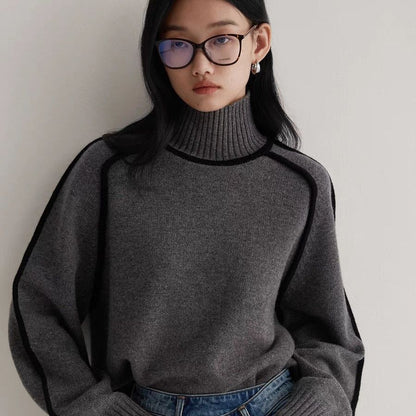 Sanira-Pull Rétro Élégant en Maille Douce